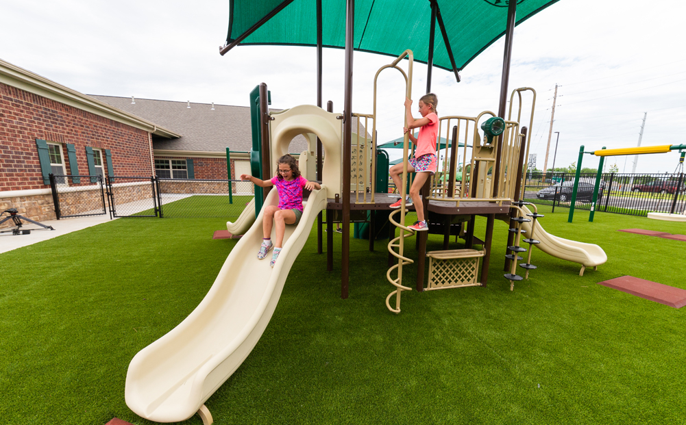 Kids playing on a playground