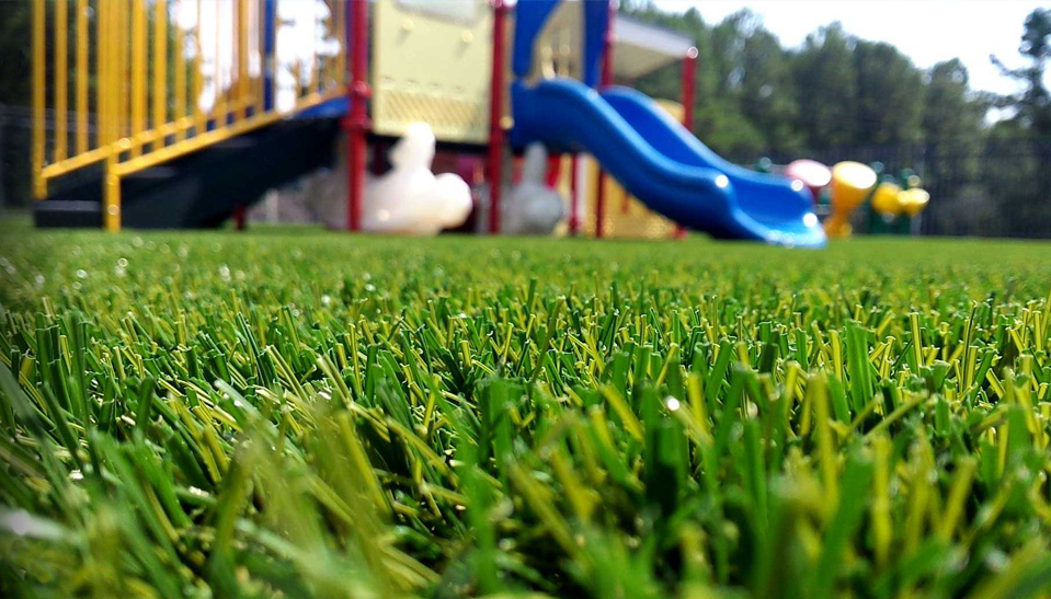playground with artificial turf