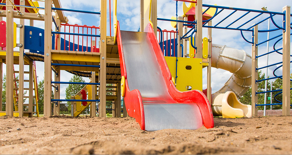 sand under playground equipment