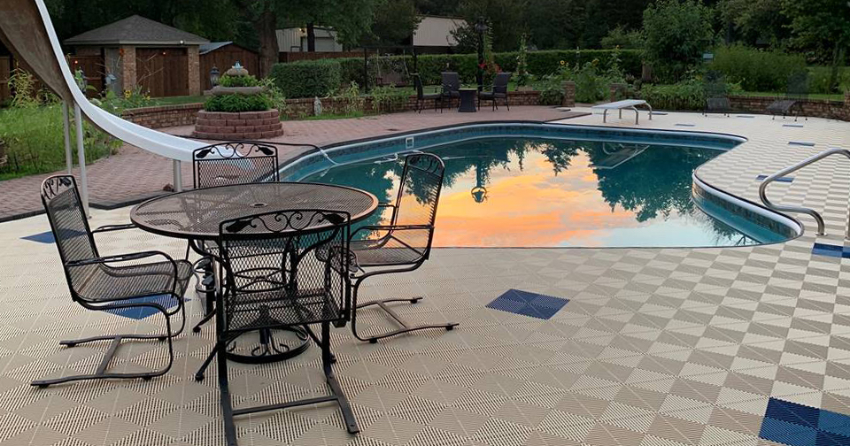 Swisstrax Flow-Through, Slip Resistant Pool Deck Tile