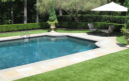 Turf Surrounding Residential Pool
