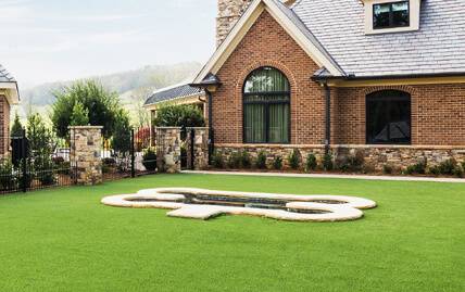 XGrass pet turf installed in the backyard of a home